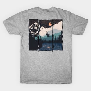 Orange Moon (Front and Back) T-Shirt